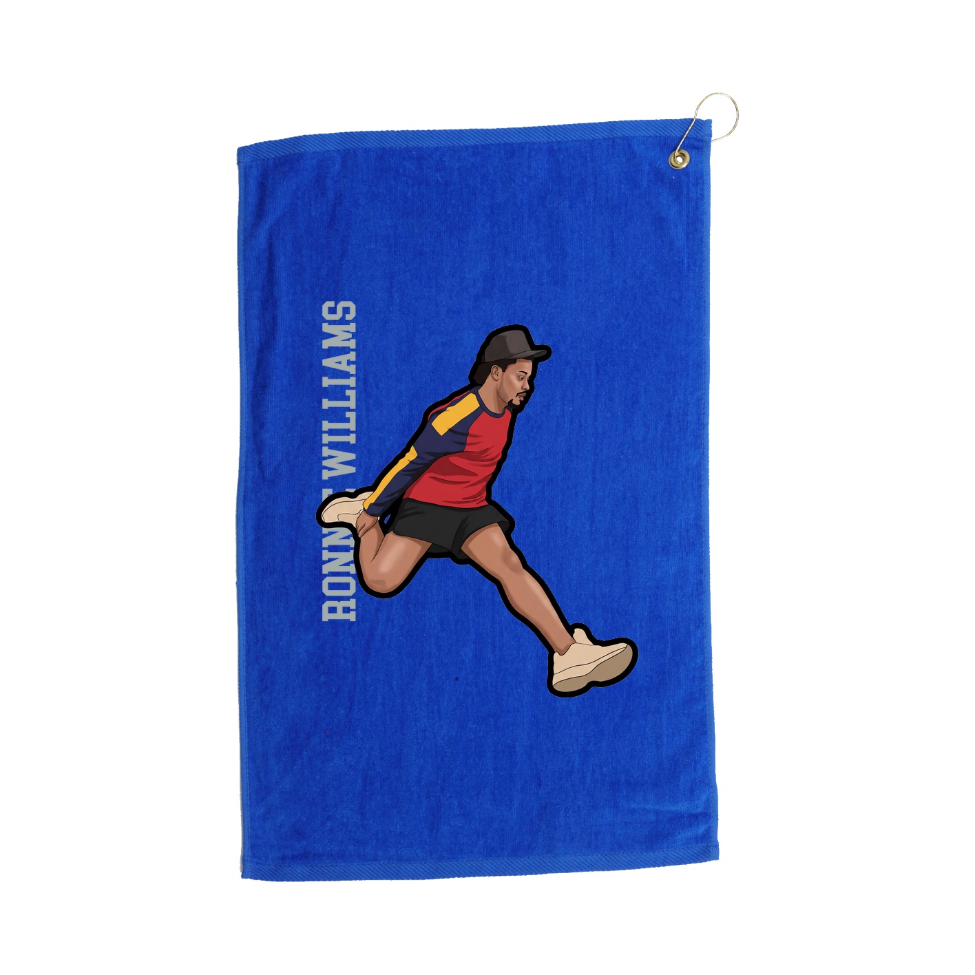 Golf Towel — Name Vertical in Royal