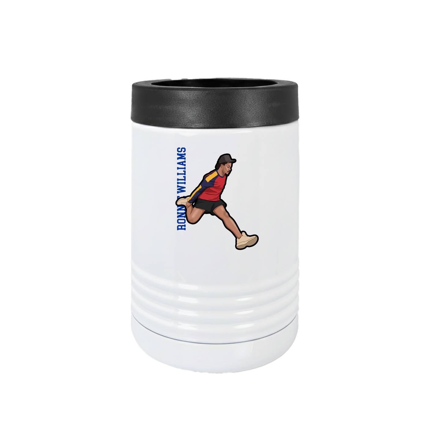 Beverage Holder — Name Vertical in White