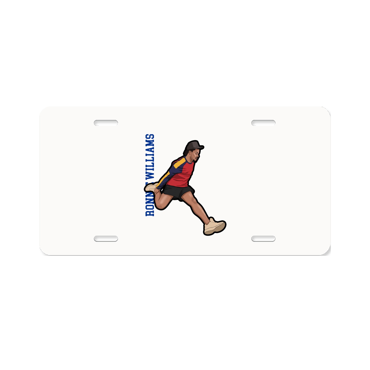License Plate — Name Vertical in Classic
