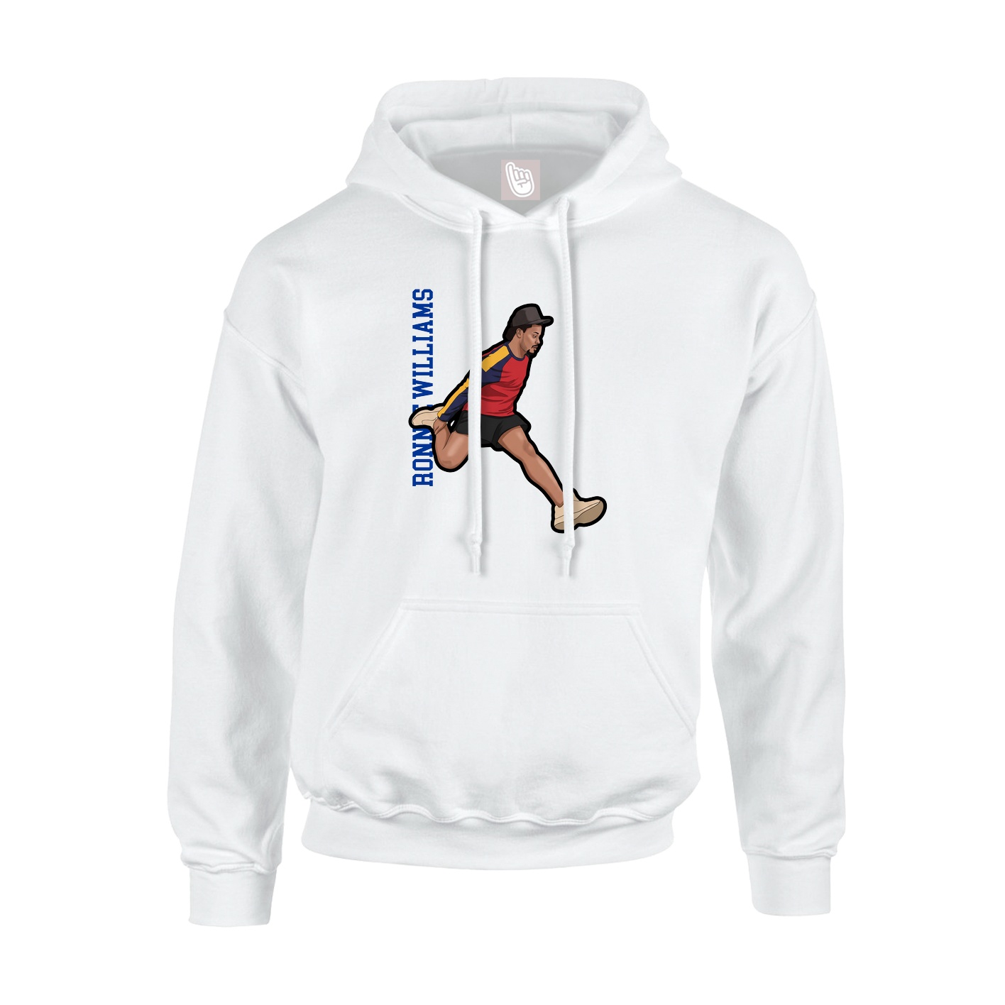 Hoodie — Name Vertical in White
