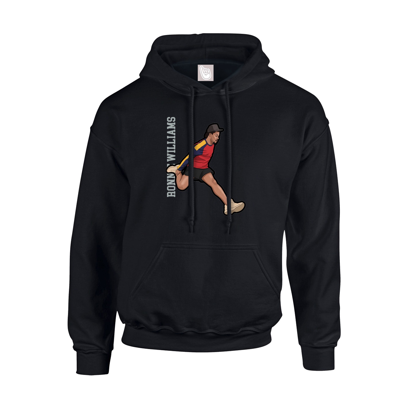 Youth Hoodie — Name Vertical in Black