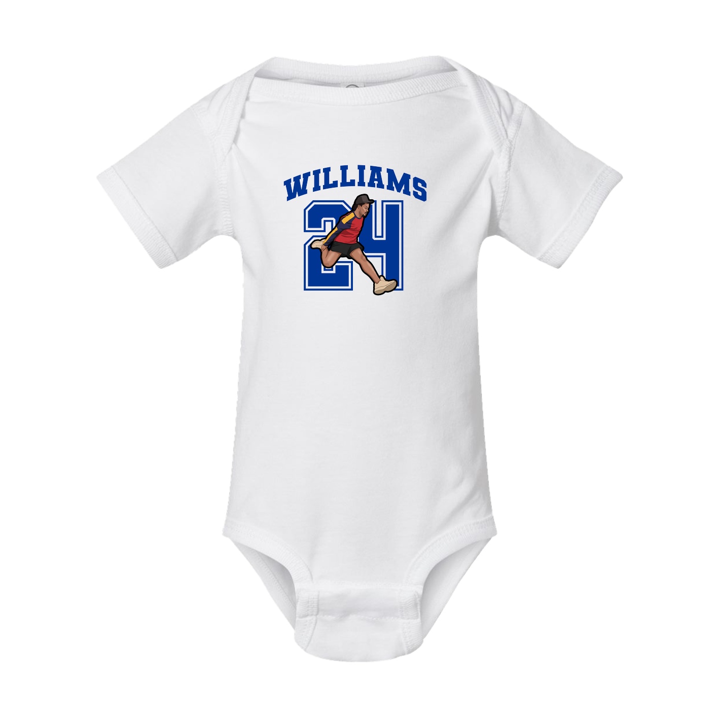 Baby Onesie — Number in White
