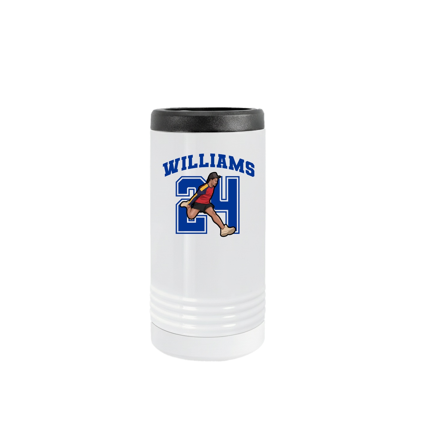 Slim Beverage Holder — Number in White