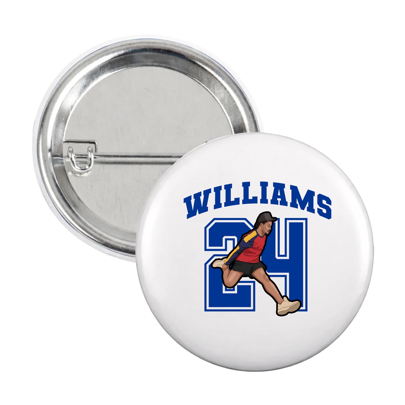Game Day Button — Number in White