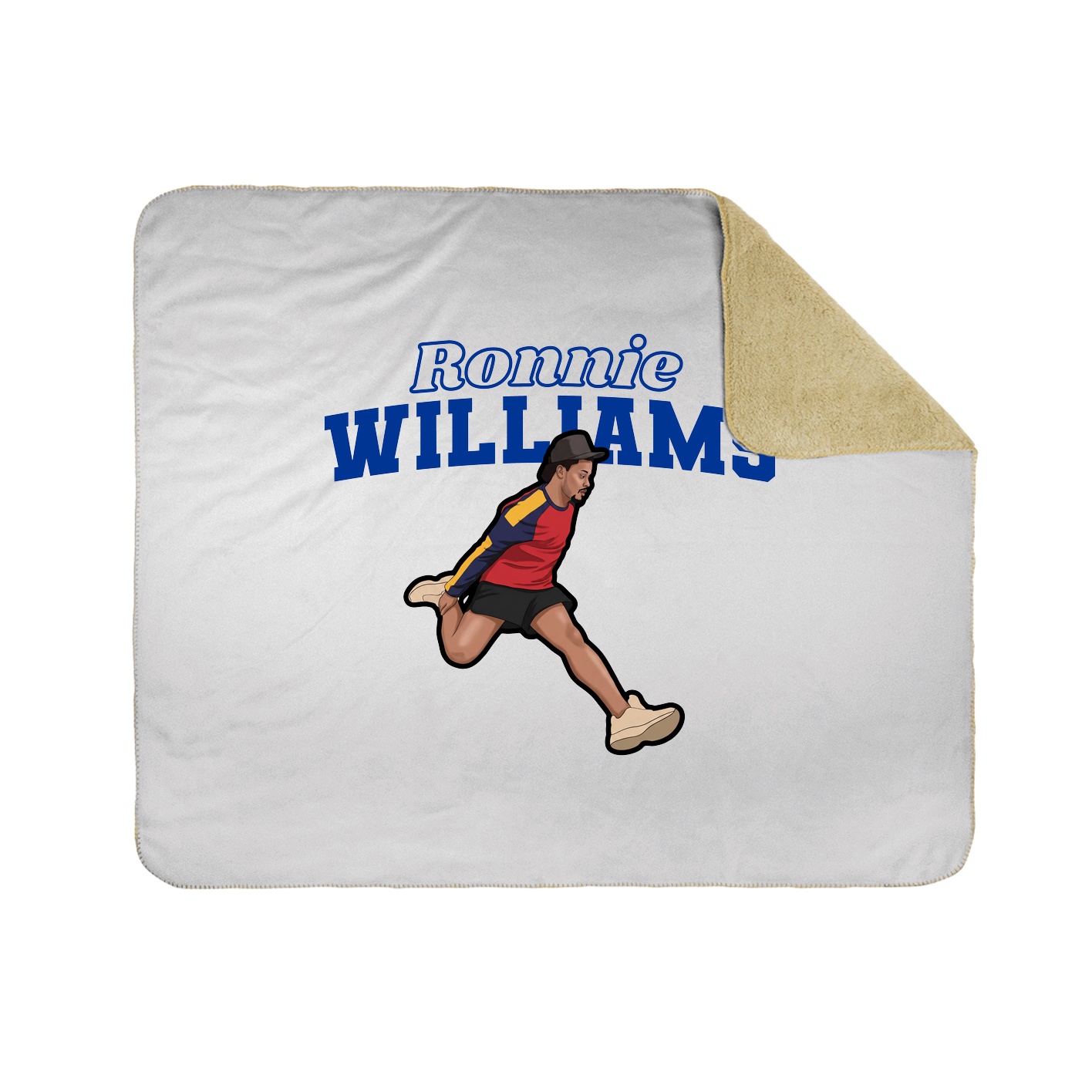 Throw Blanket — Name Arch in White