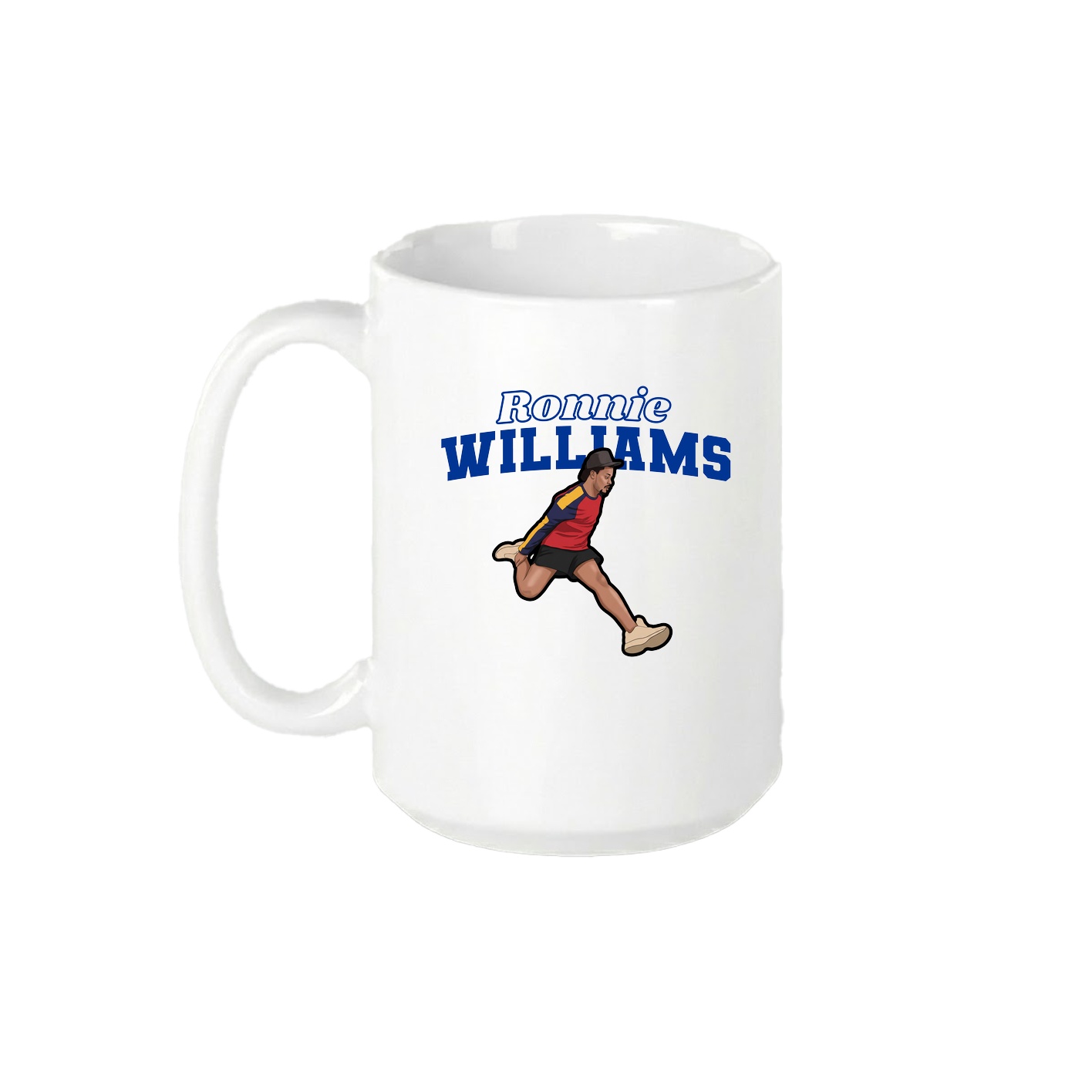 15oz Coffee Mug — Name Arch in White