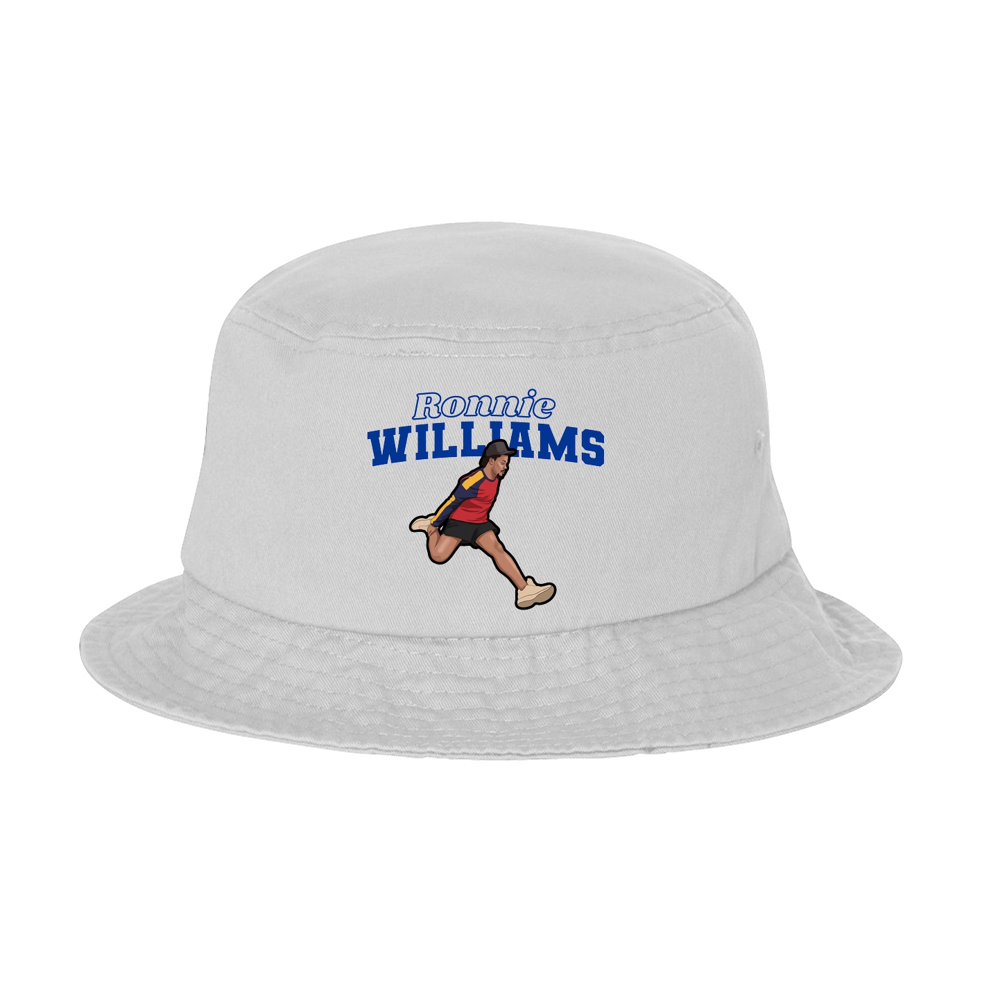 Bucket Cap — Name Arch in White