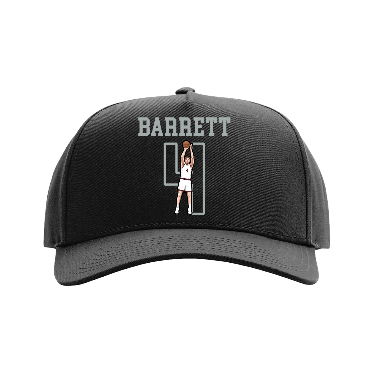 Full Fabric Five-Panel Champ Cap — Shirsey in Black