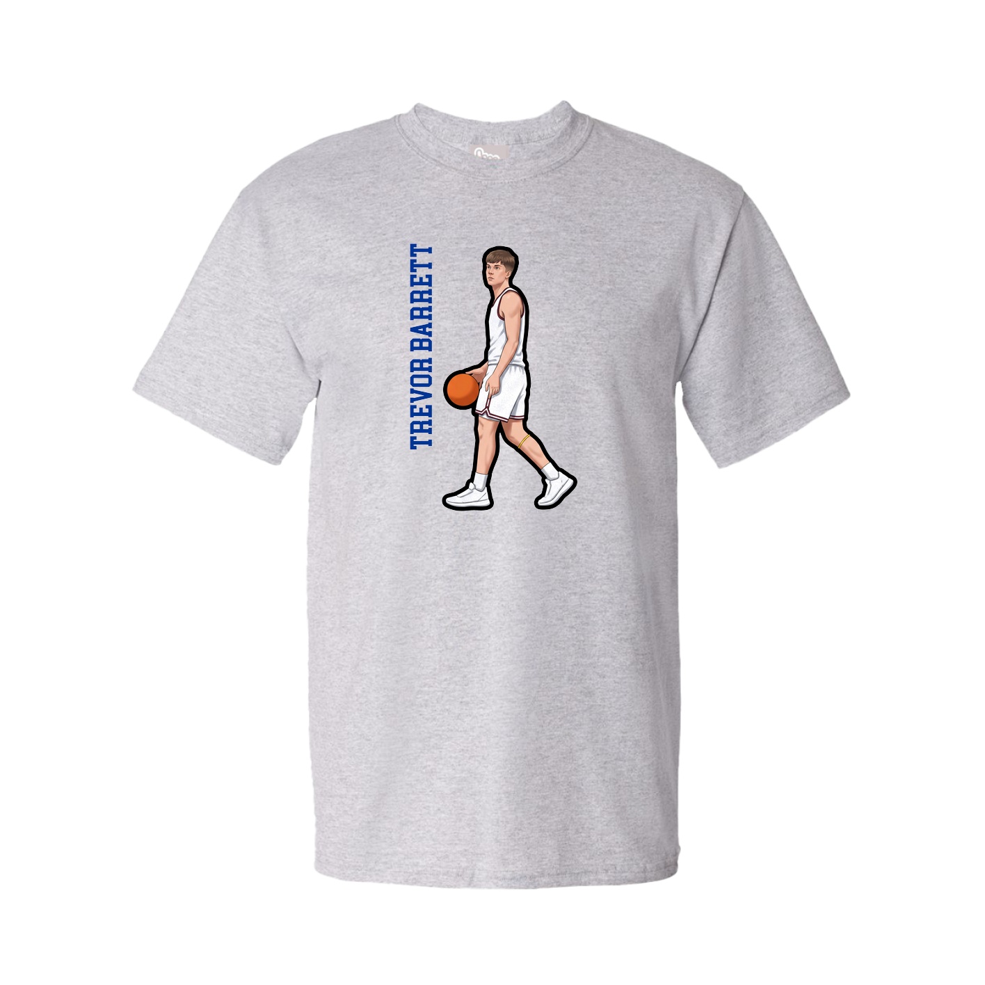 Youth Tee — Name Vertical in Grey