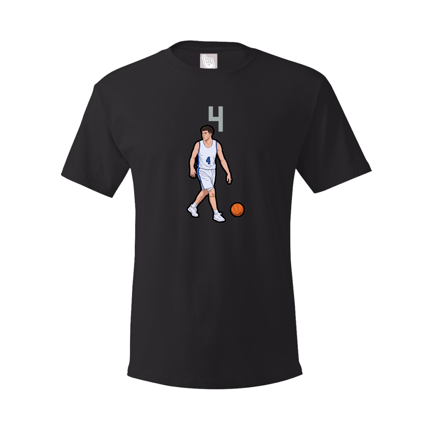 Youth Tee — Number Top in Black