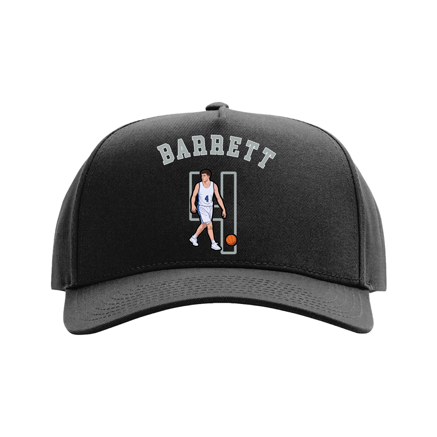 Full Fabric Five-Panel Champ Cap — Shirsey Arch in Black