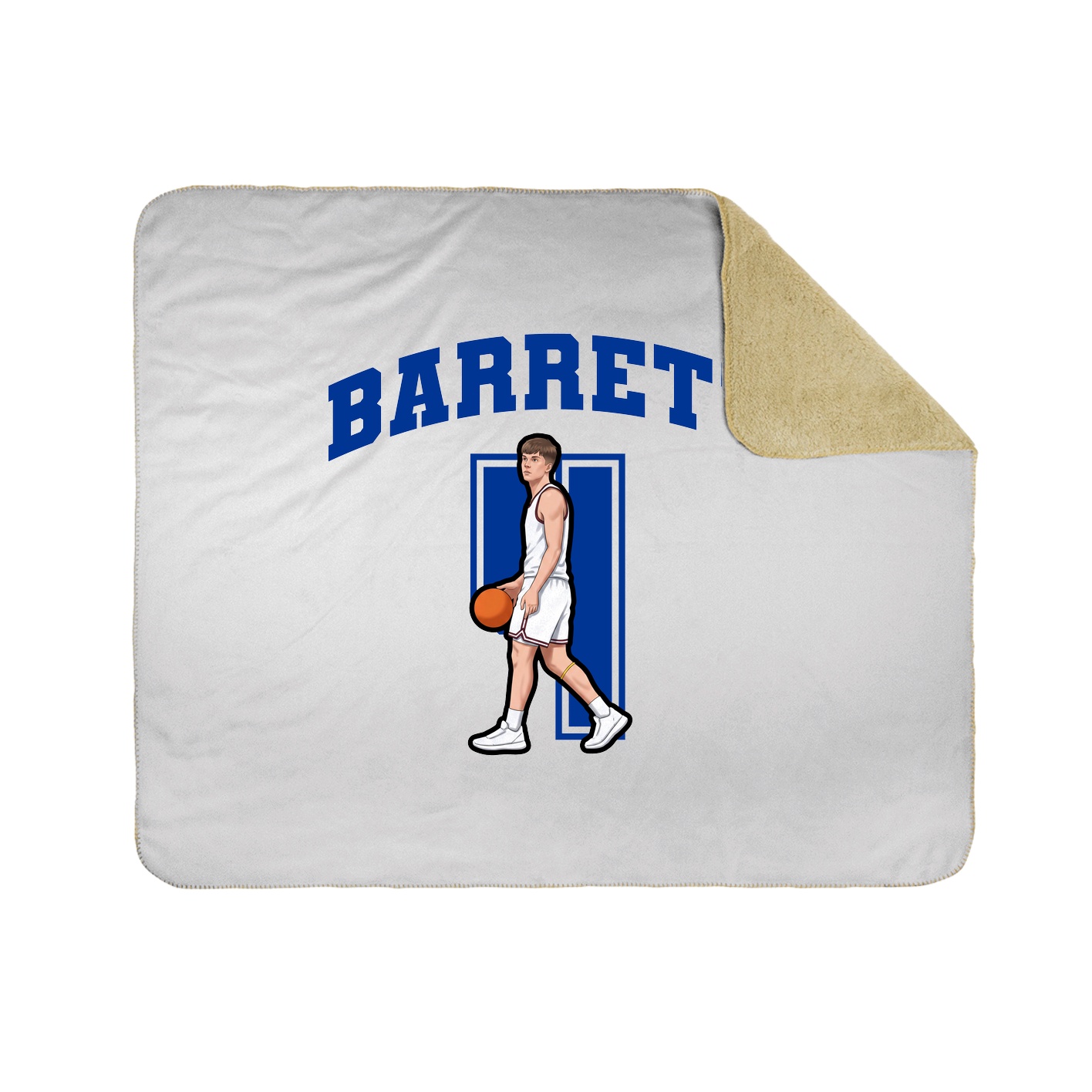 Throw Blanket — Number in White