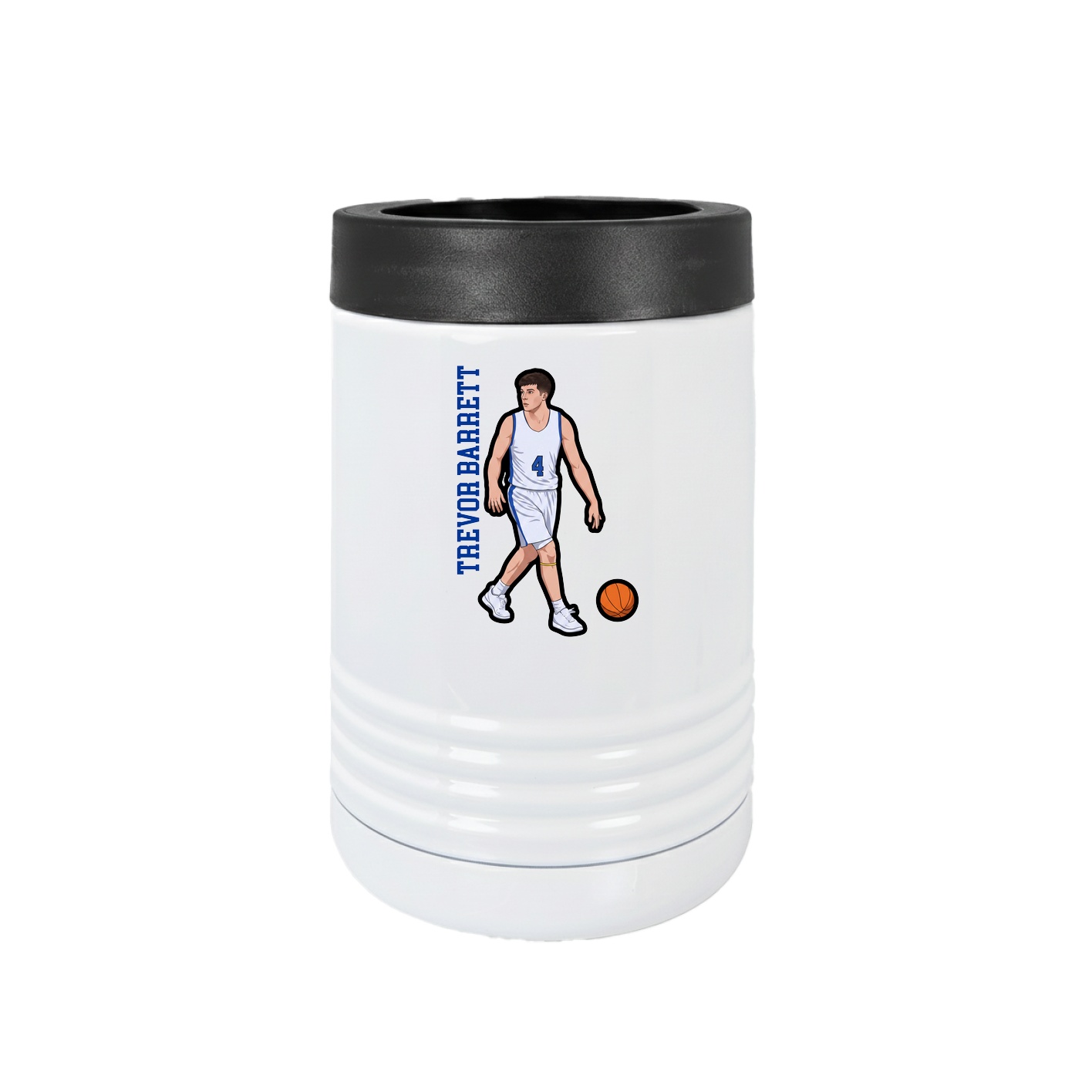 Beverage Holder — Name Vertical in White