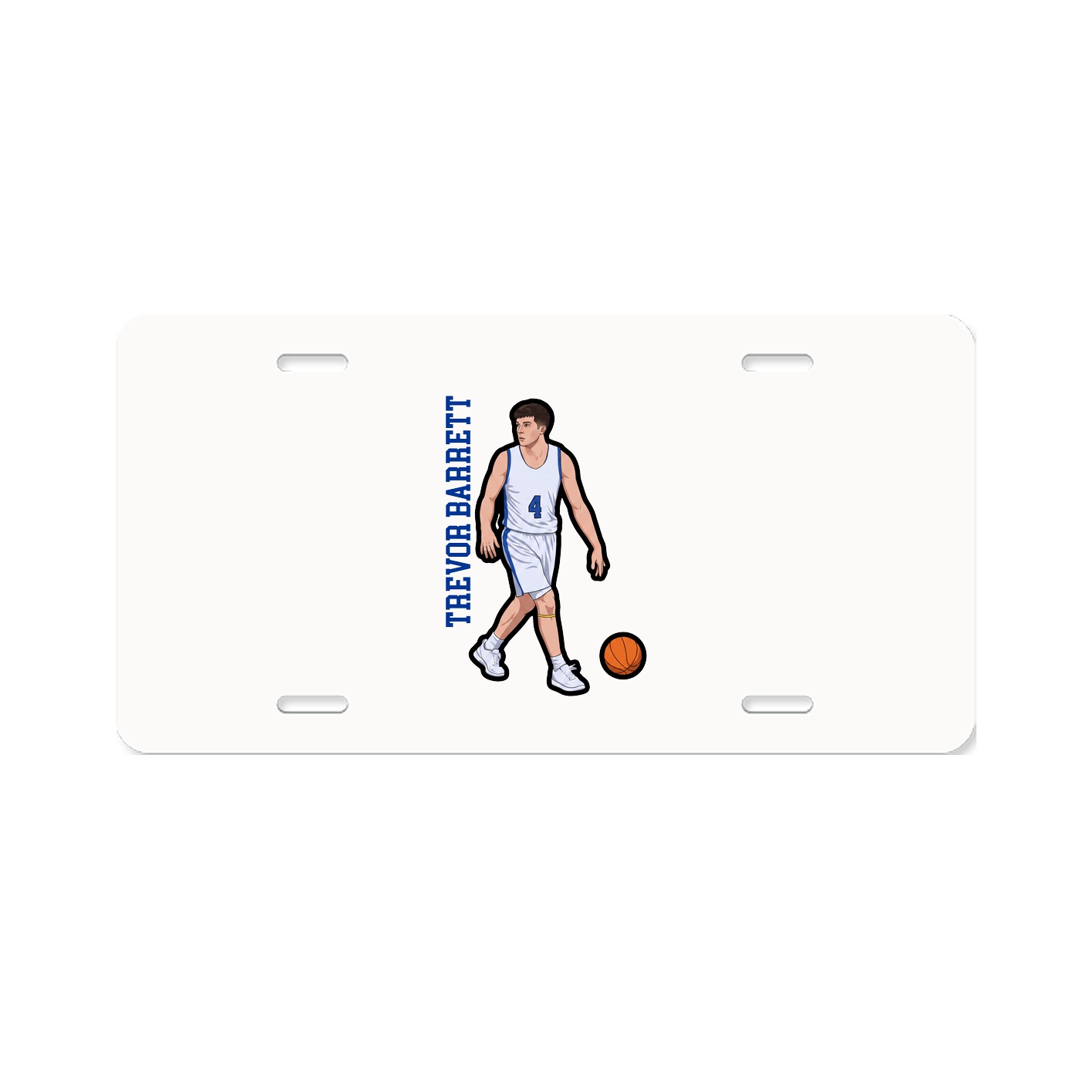 License Plate — Name Vertical in Classic