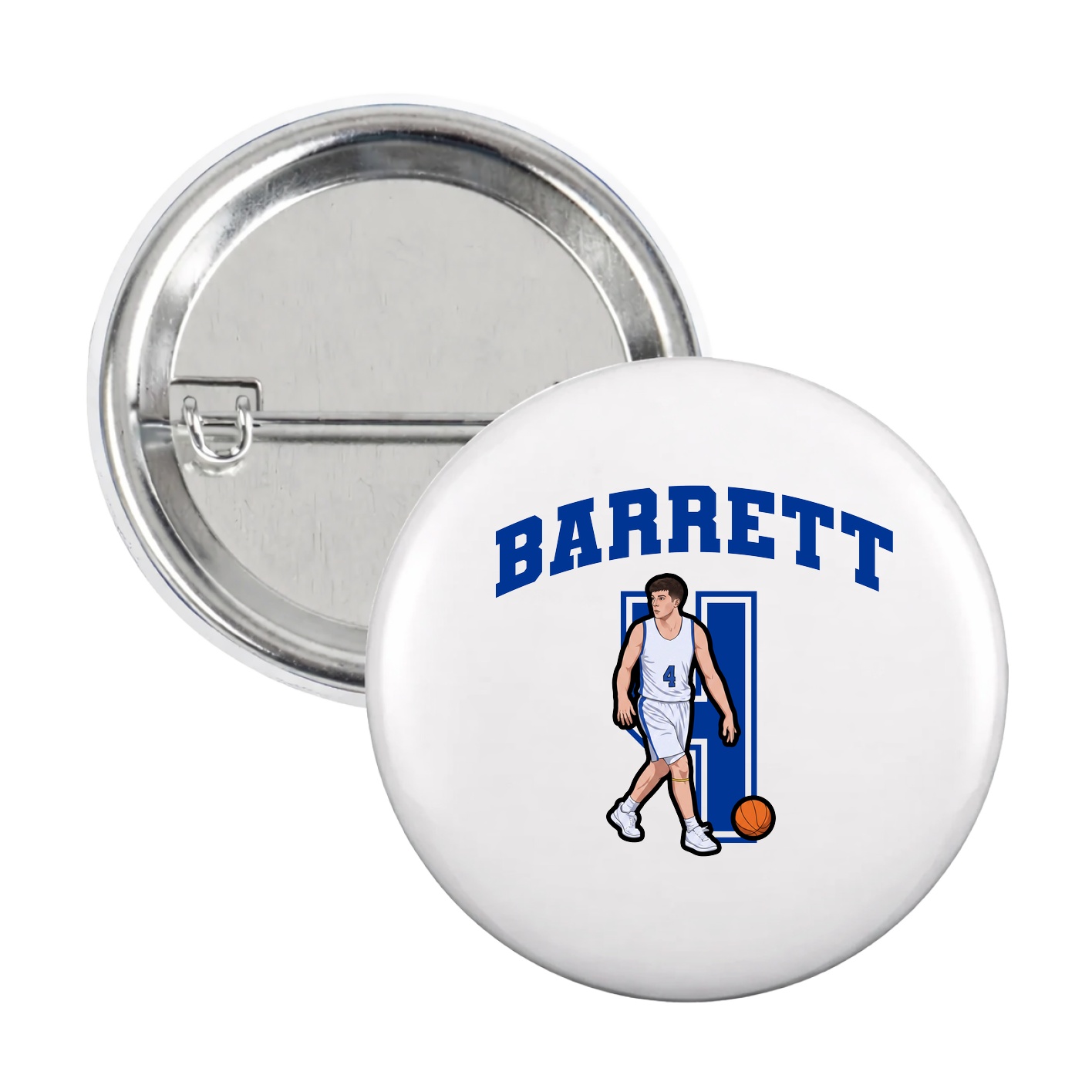 Game Day Button — Number in White