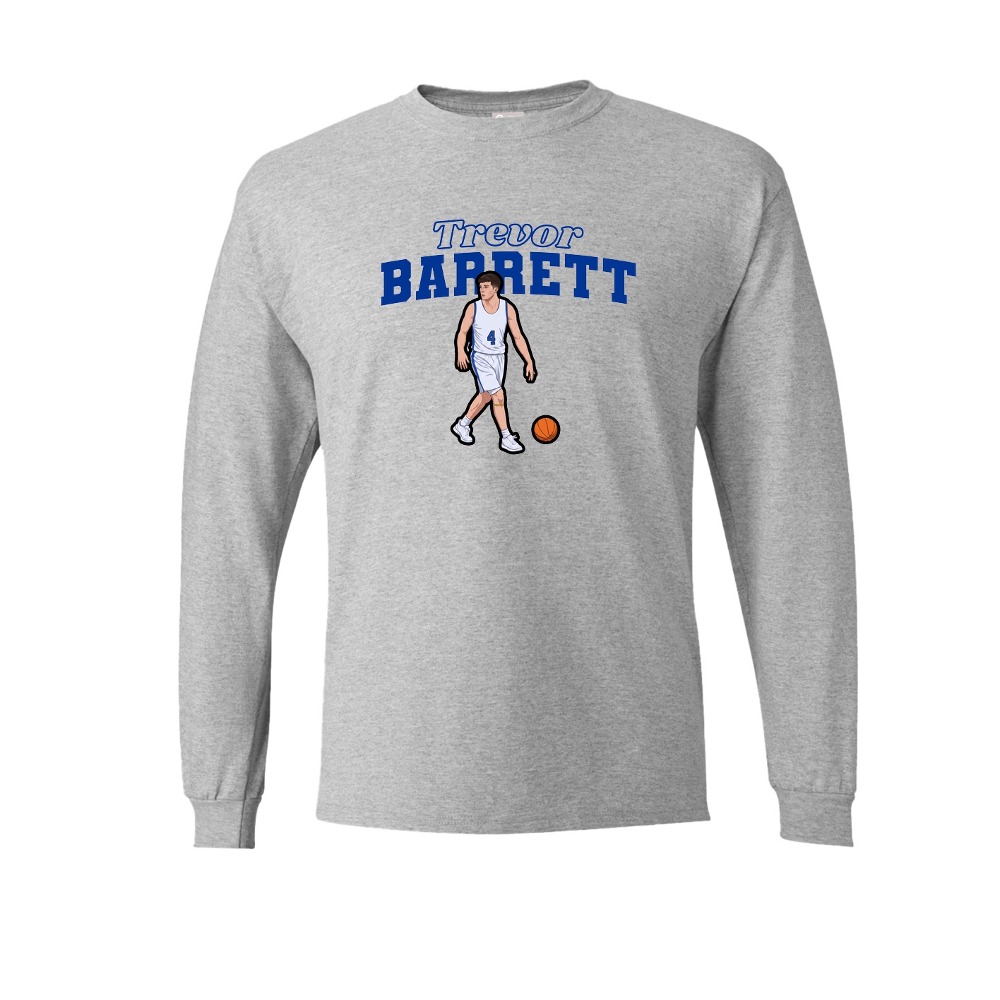 Long Sleeve Tee — Name Arch in Grey