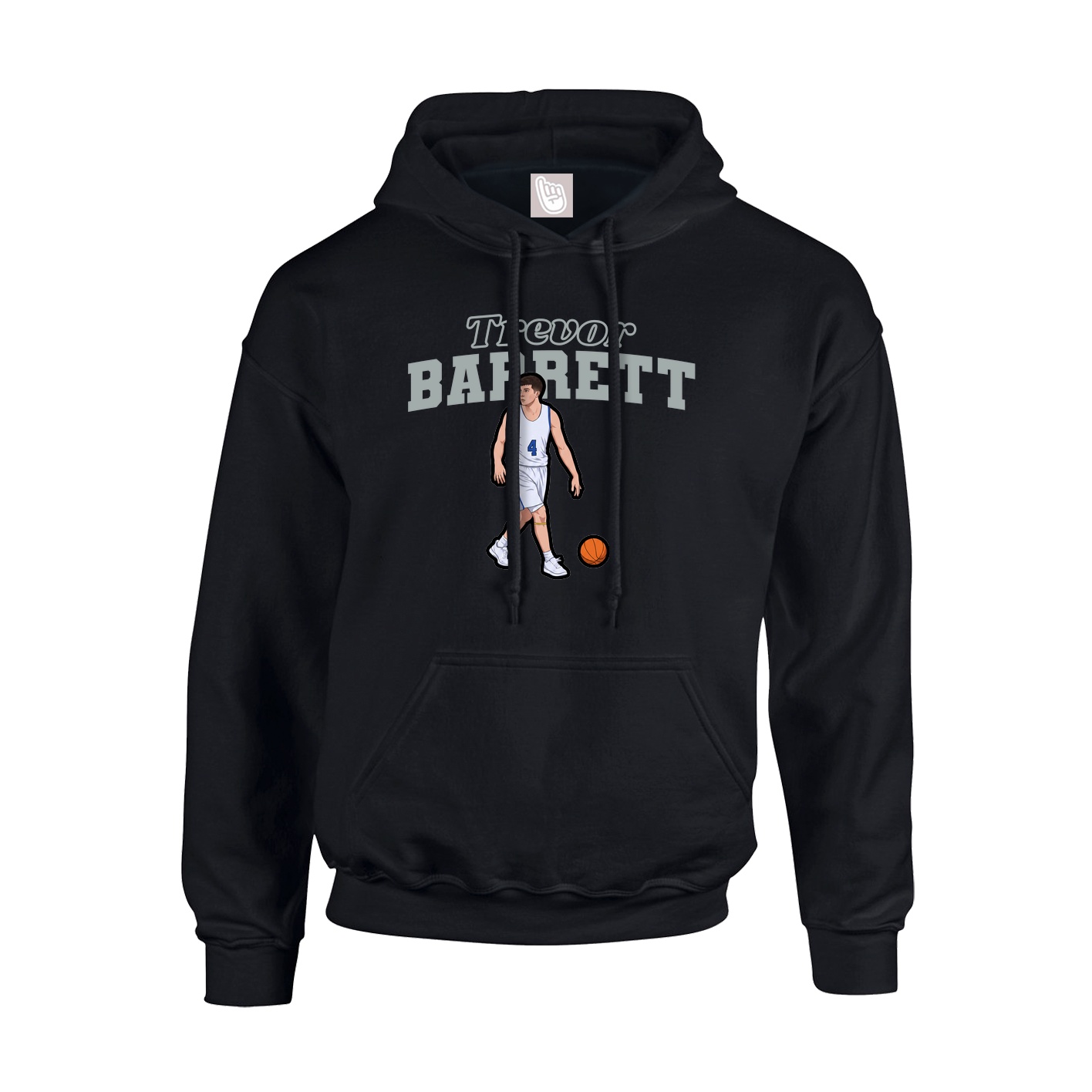 Youth Hoodie — Name Arch in Black