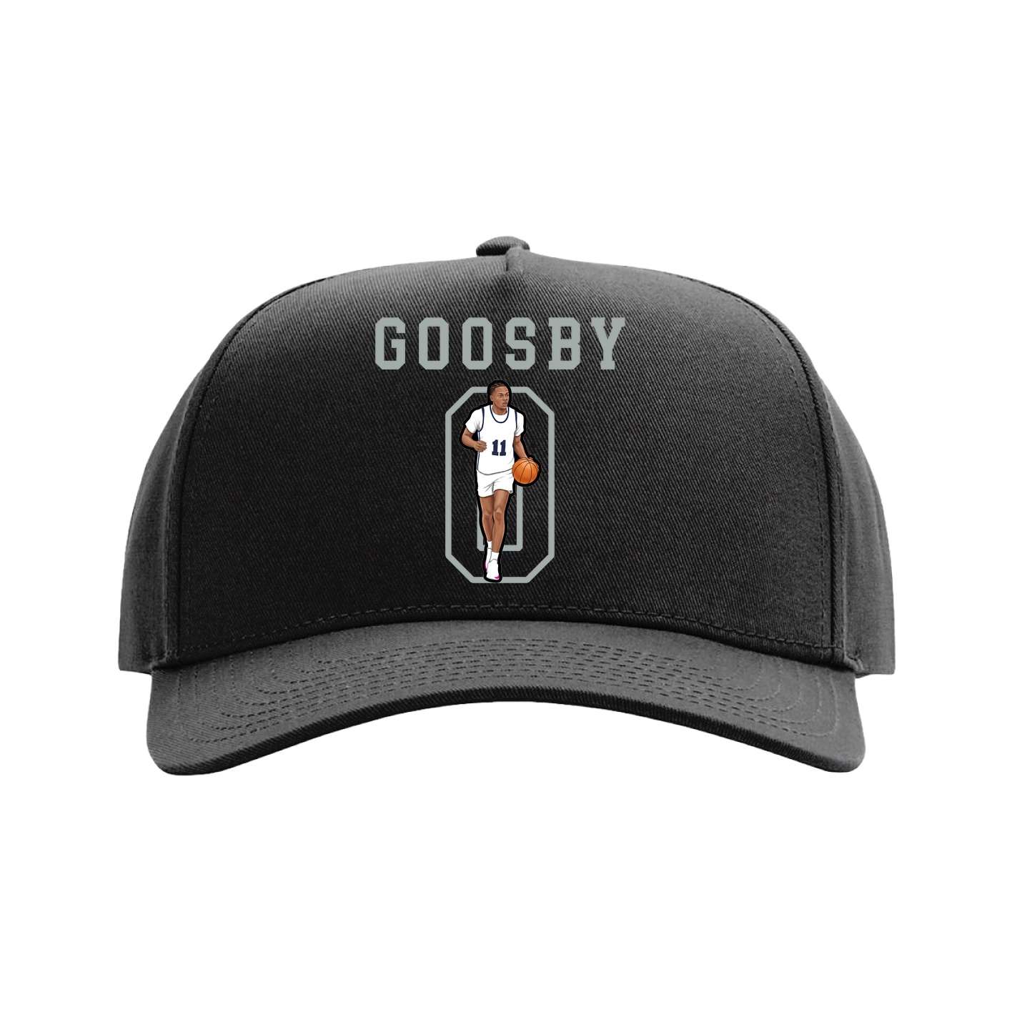Full Fabric Five-Panel Champ Cap — Shirsey in Black