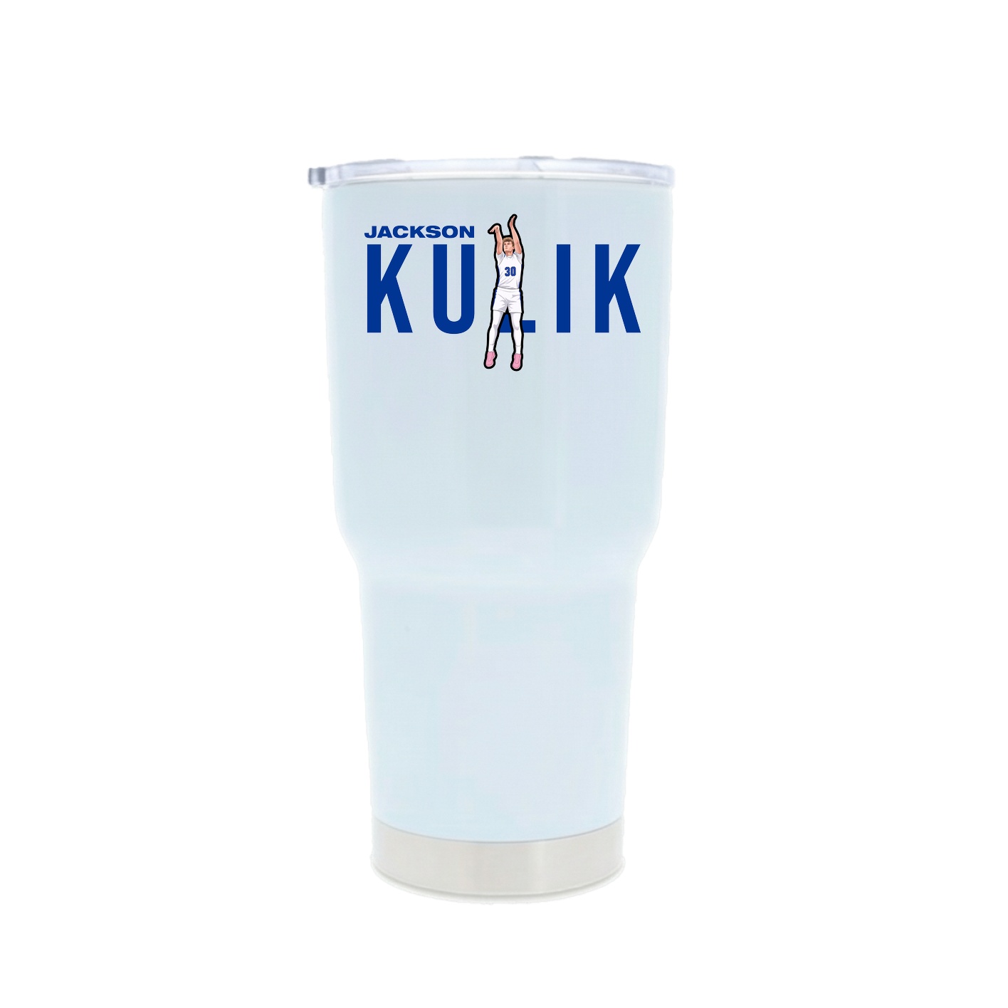 30oz Stainless Steel Tumbler — Player Name in White