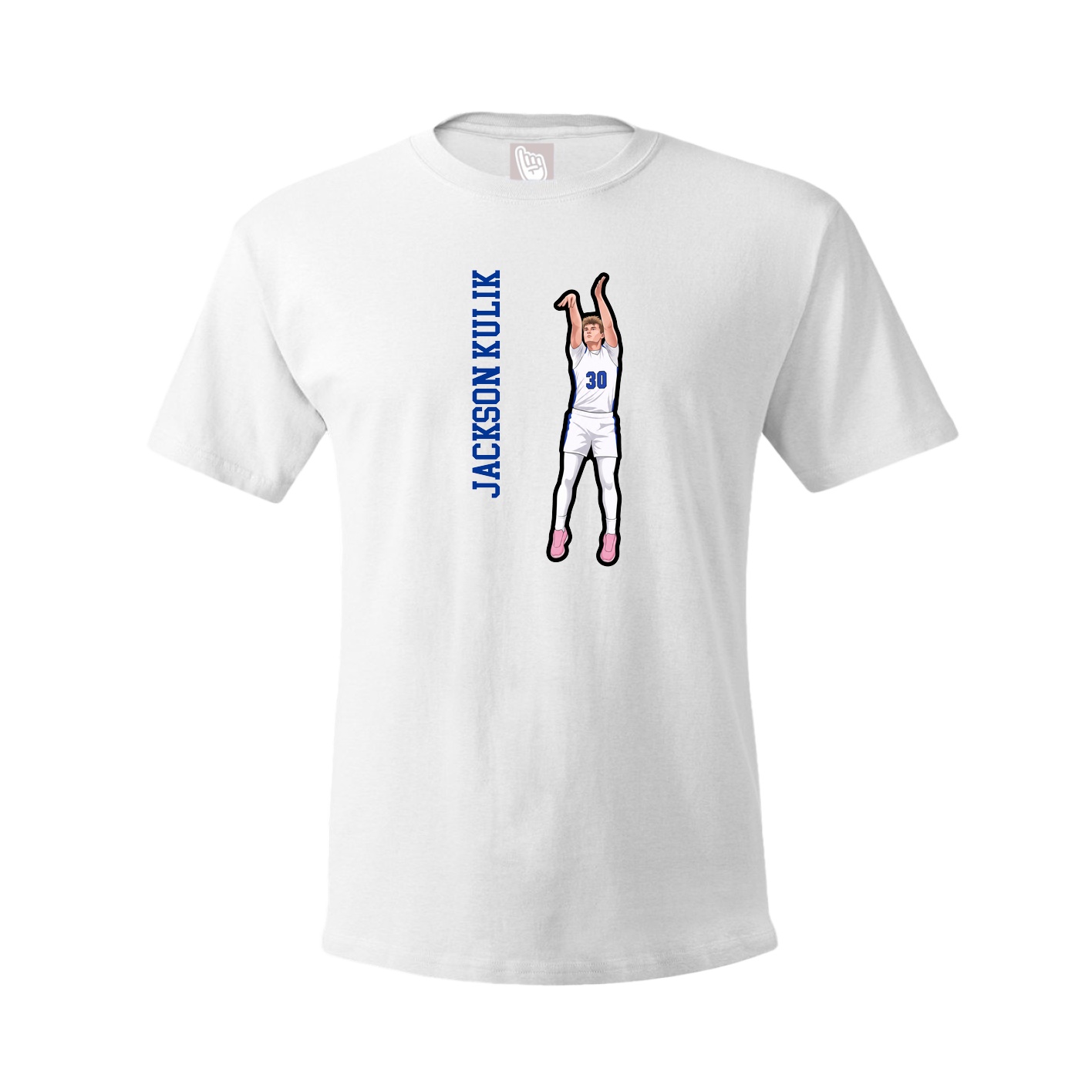 Tee — Name Vertical in White