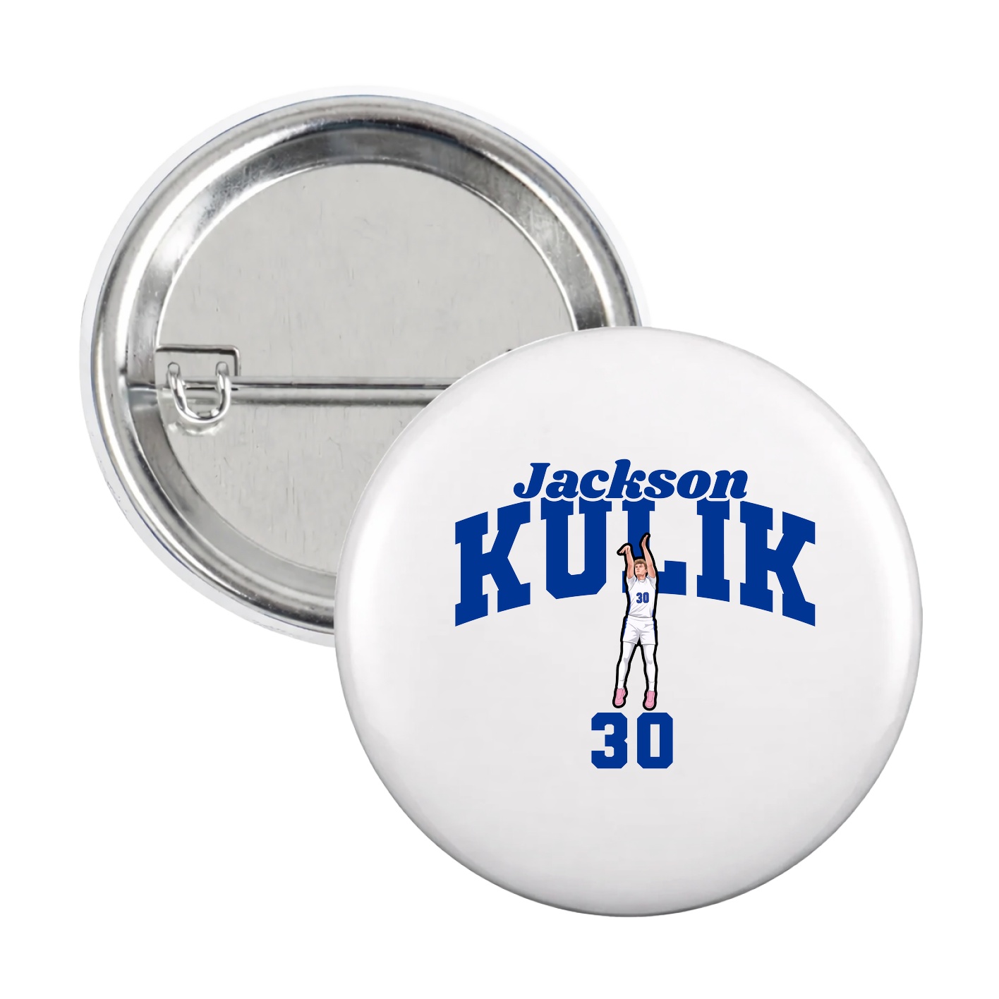 Game Day Button — Signature Arch in White
