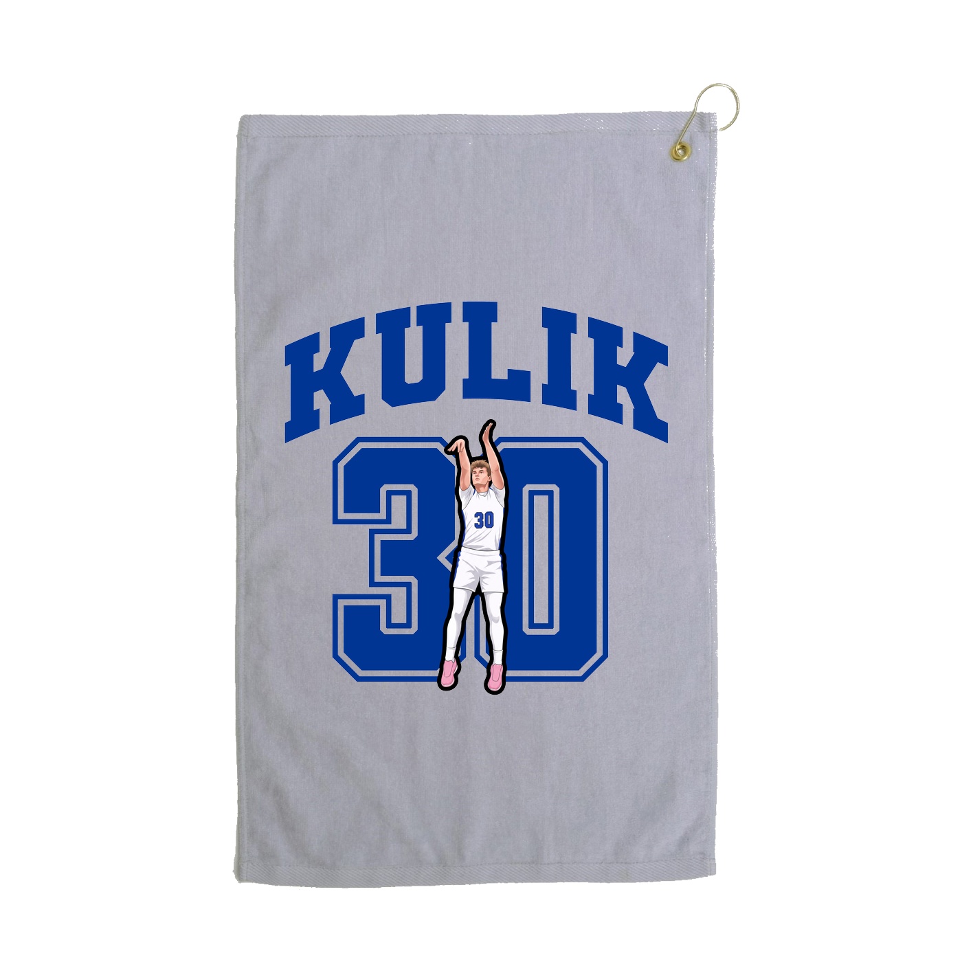 Golf Towel — Number in Grey