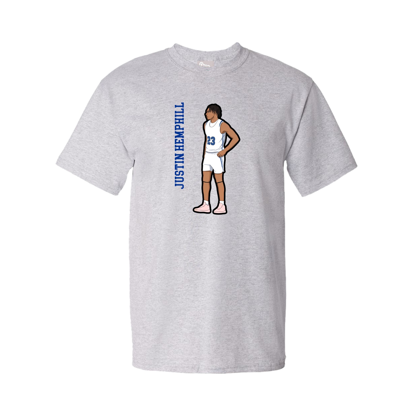 Tee — Name Vertical in Grey