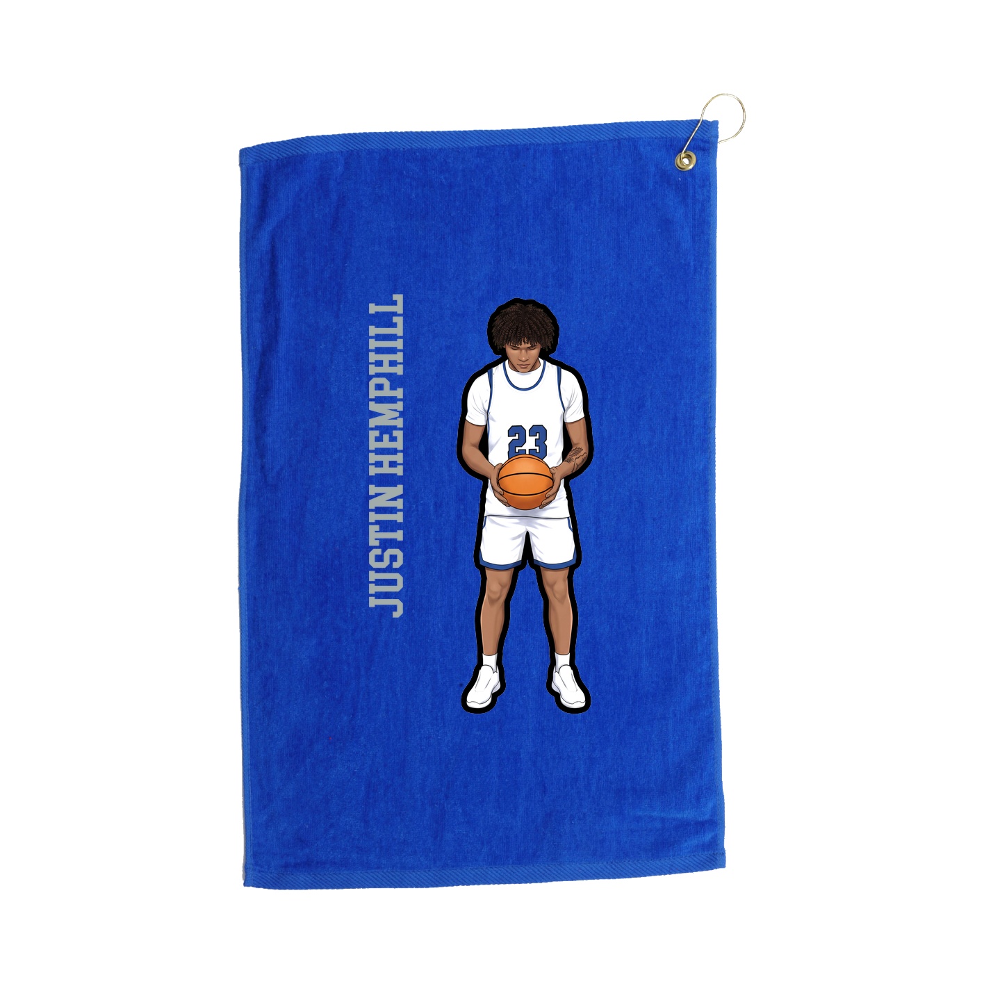 Golf Towel — Name Vertical in Royal