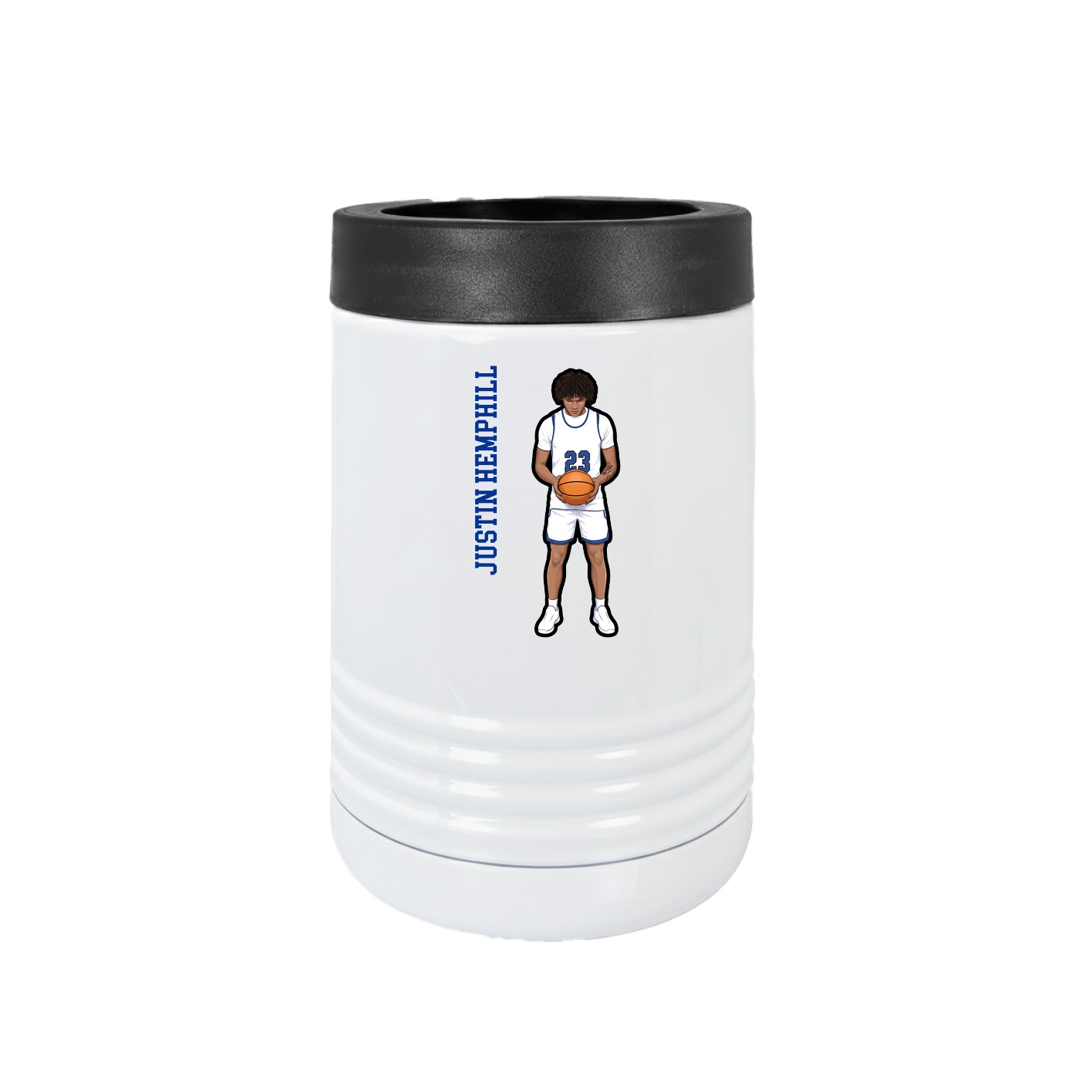 Beverage Holder — Name Vertical in White