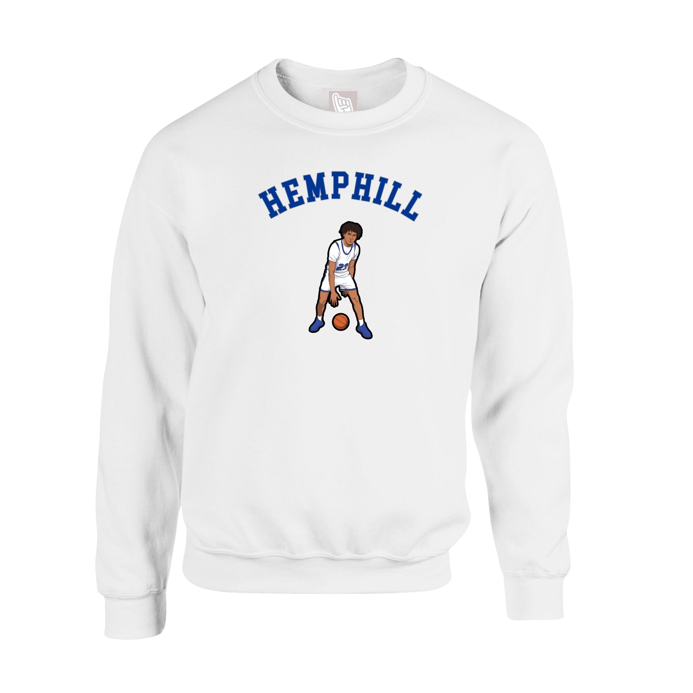 Fleece Crew — Shirsey Arch in White
