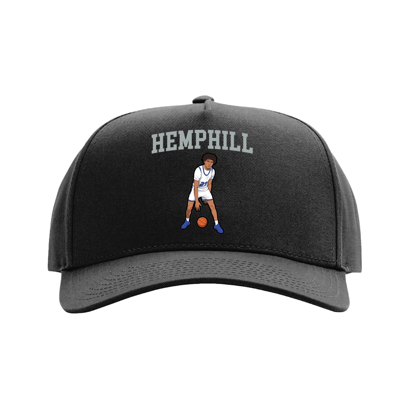 Full Fabric Five-Panel Champ Cap — Shirsey in Black