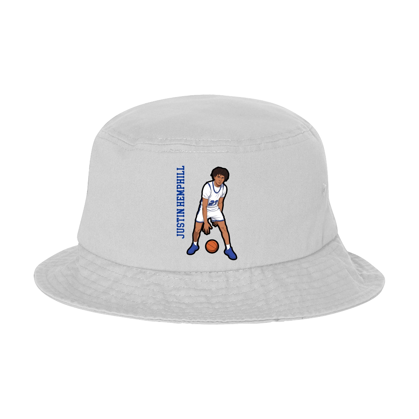 Bucket Cap — Name Vertical in White