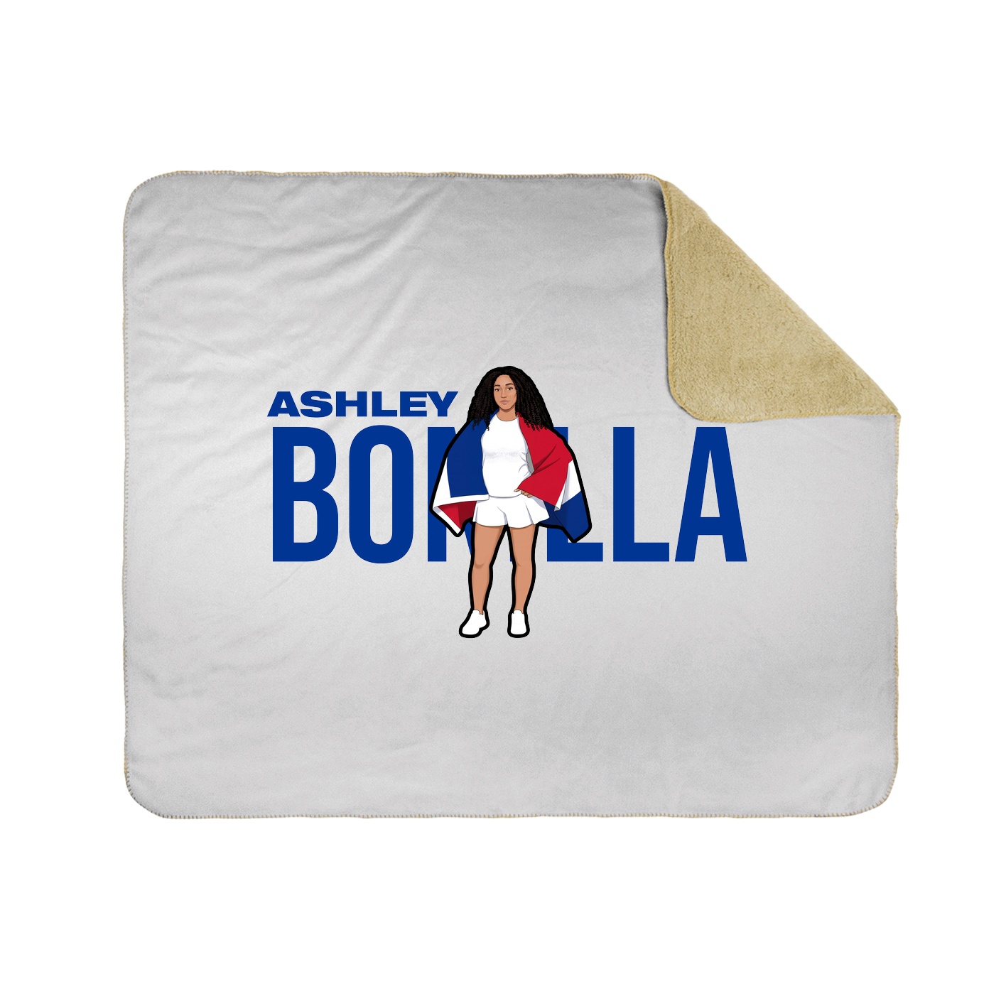 Throw Blanket — Player Name in White