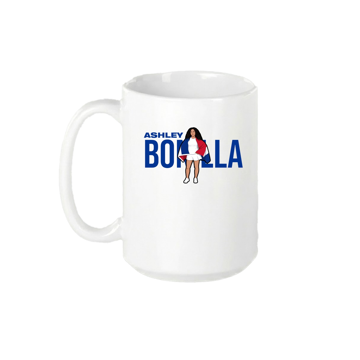 15oz Coffee Mug — Player Name in White