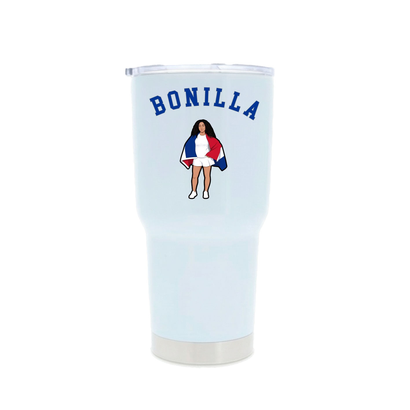 30oz Stainless Steel Tumbler — Shirsey Arch in White
