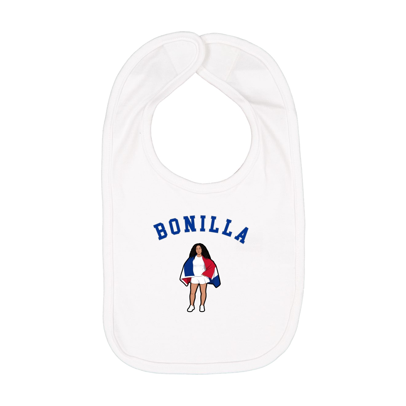 Infant Bib — Shirsey Arch in White