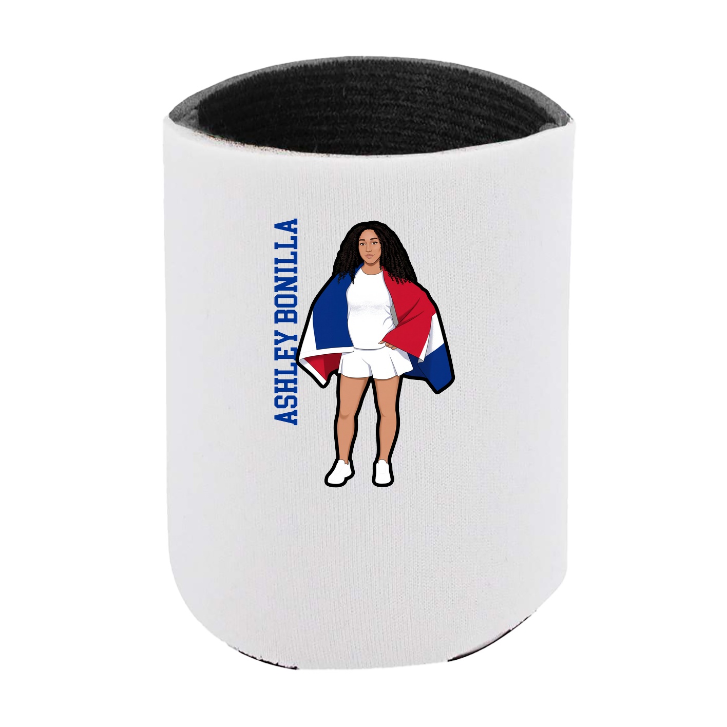 Can Holder — Name Vertical in White