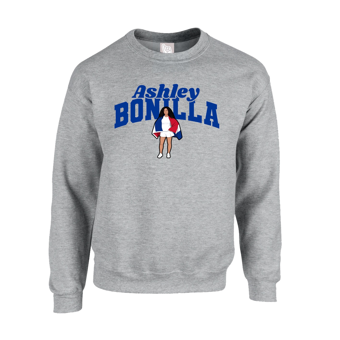 Fleece Crew — Signature Arch in Grey