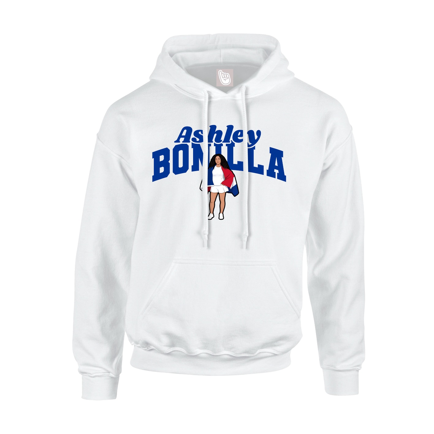 Youth Hoodie — Signature Arch in White