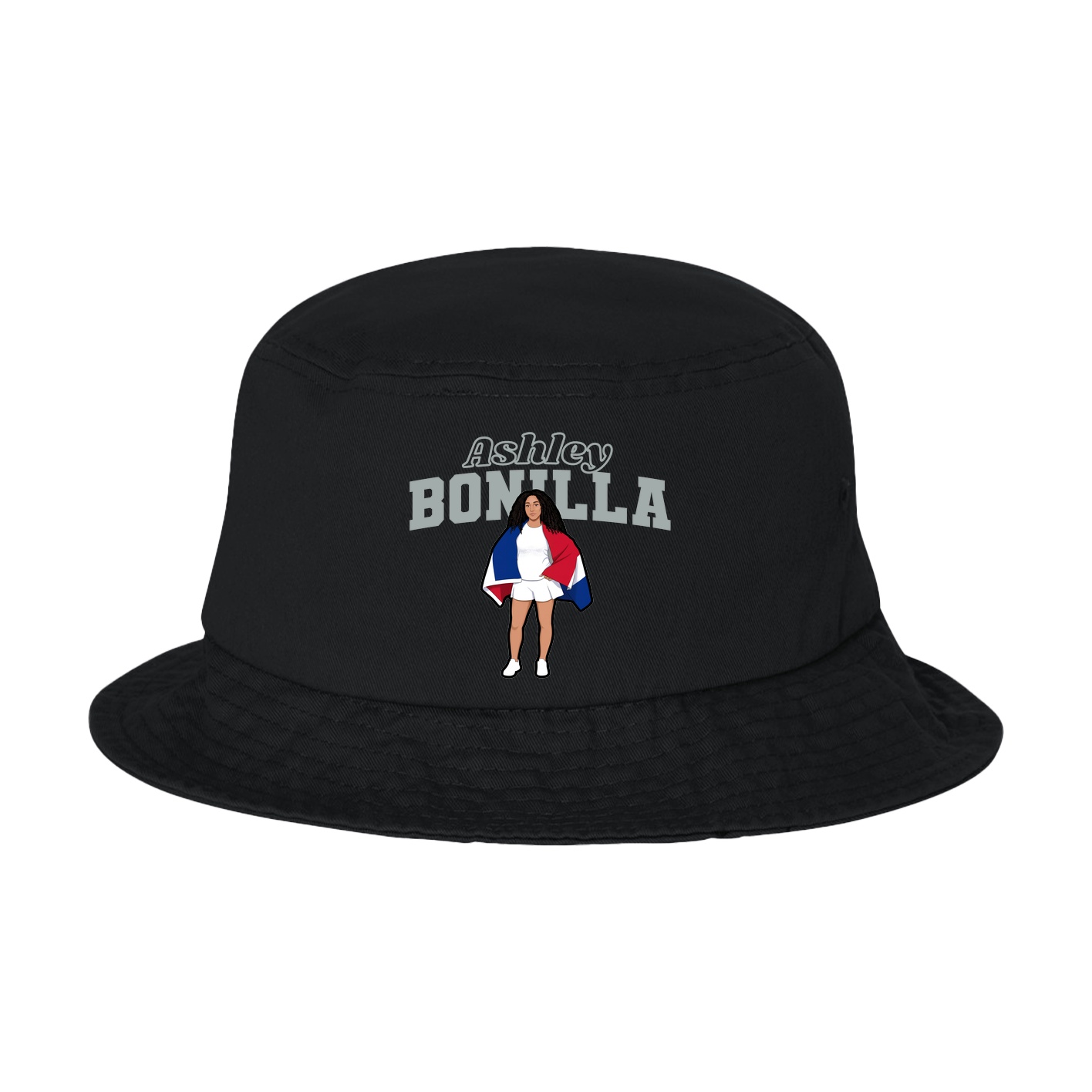 Bucket Cap — Name Arch in Black