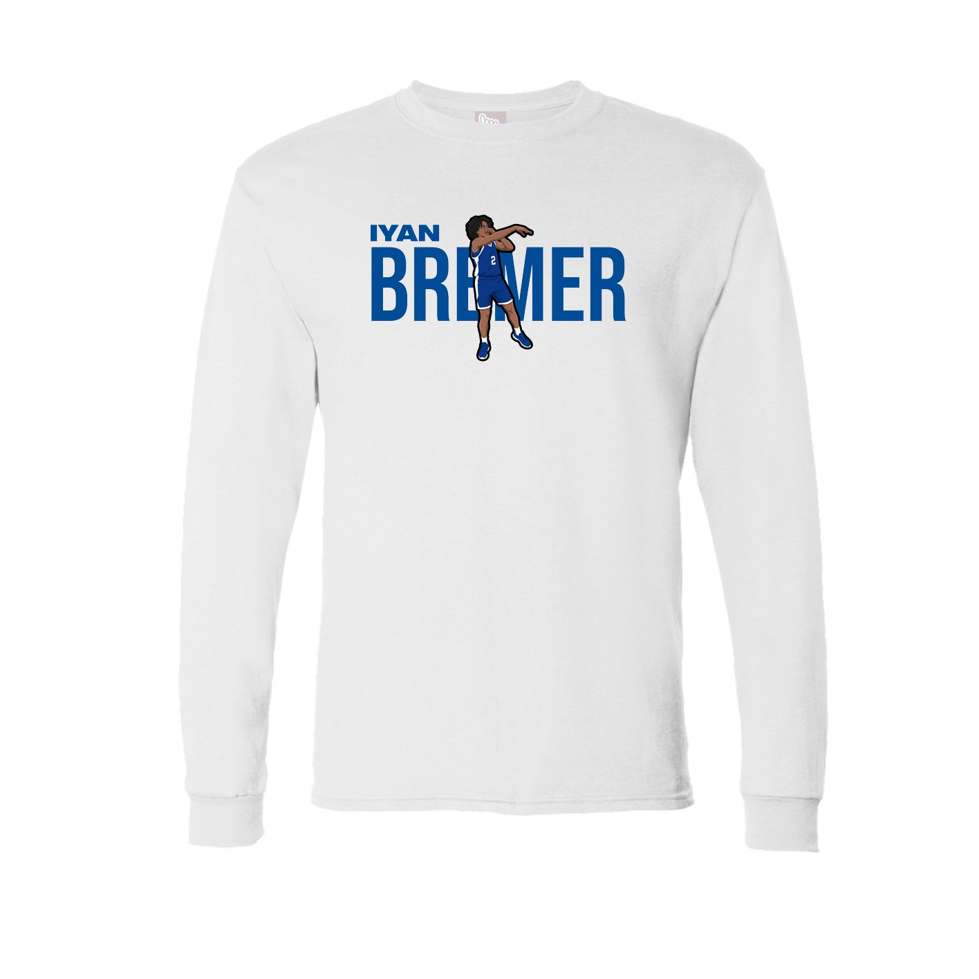 Long Sleeve Tee — Player Name in White