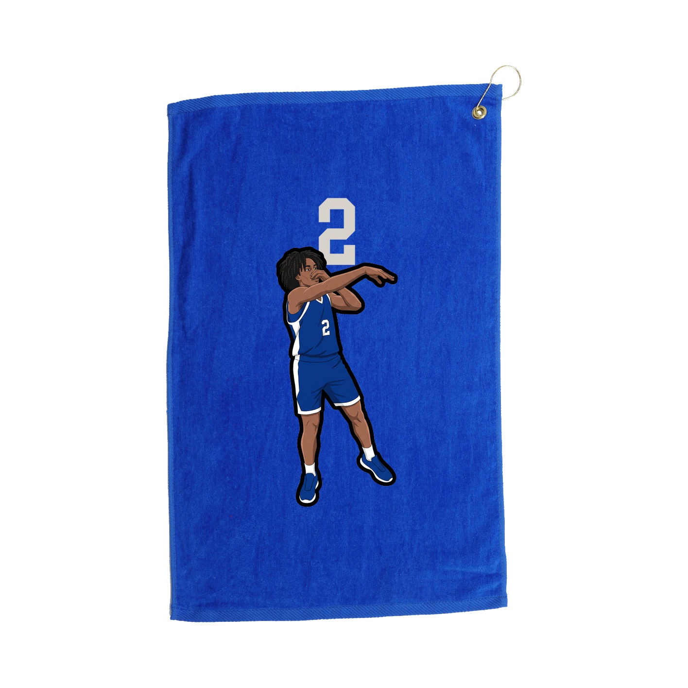 Golf Towel — Number Top in Royal