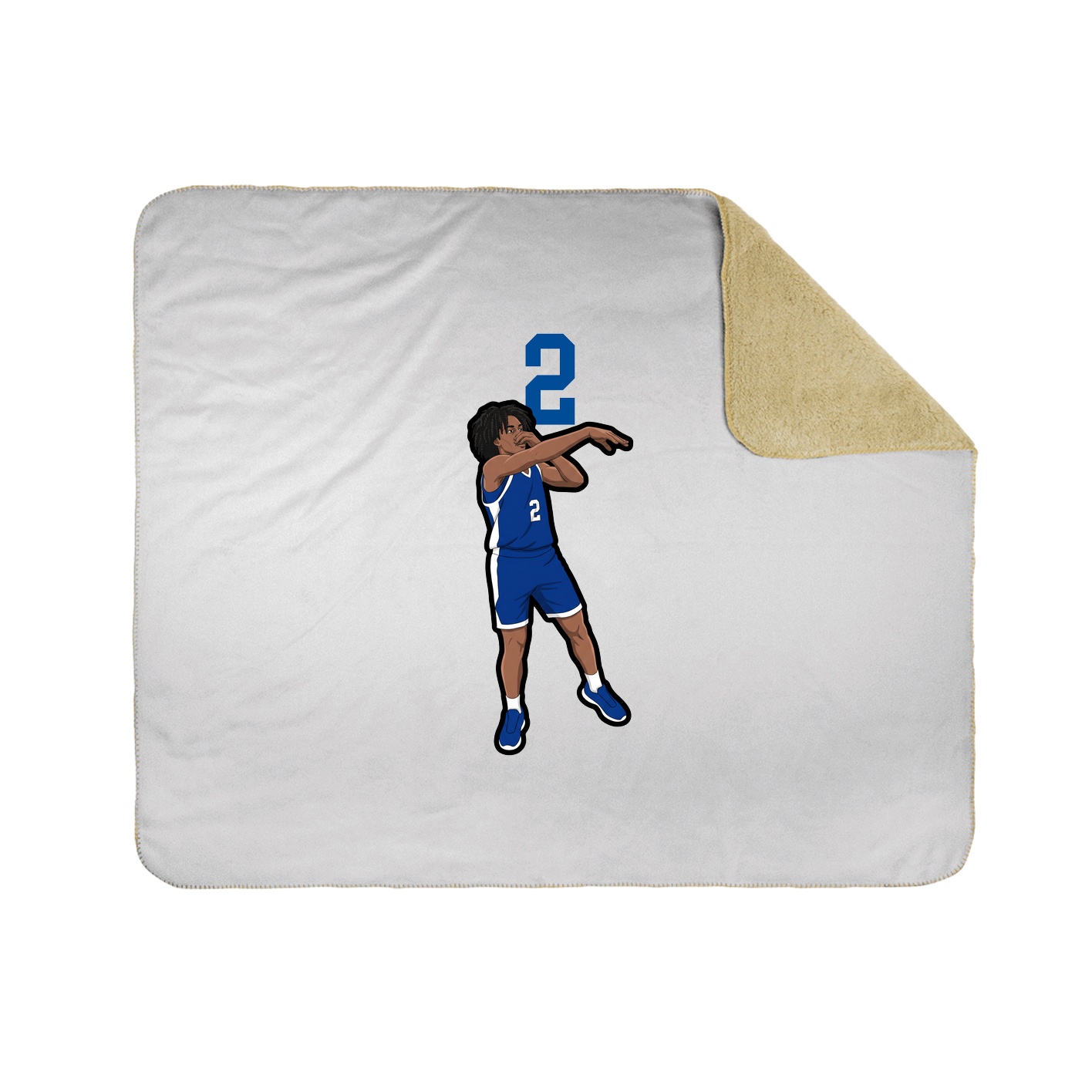 Throw Blanket — Number Top in White
