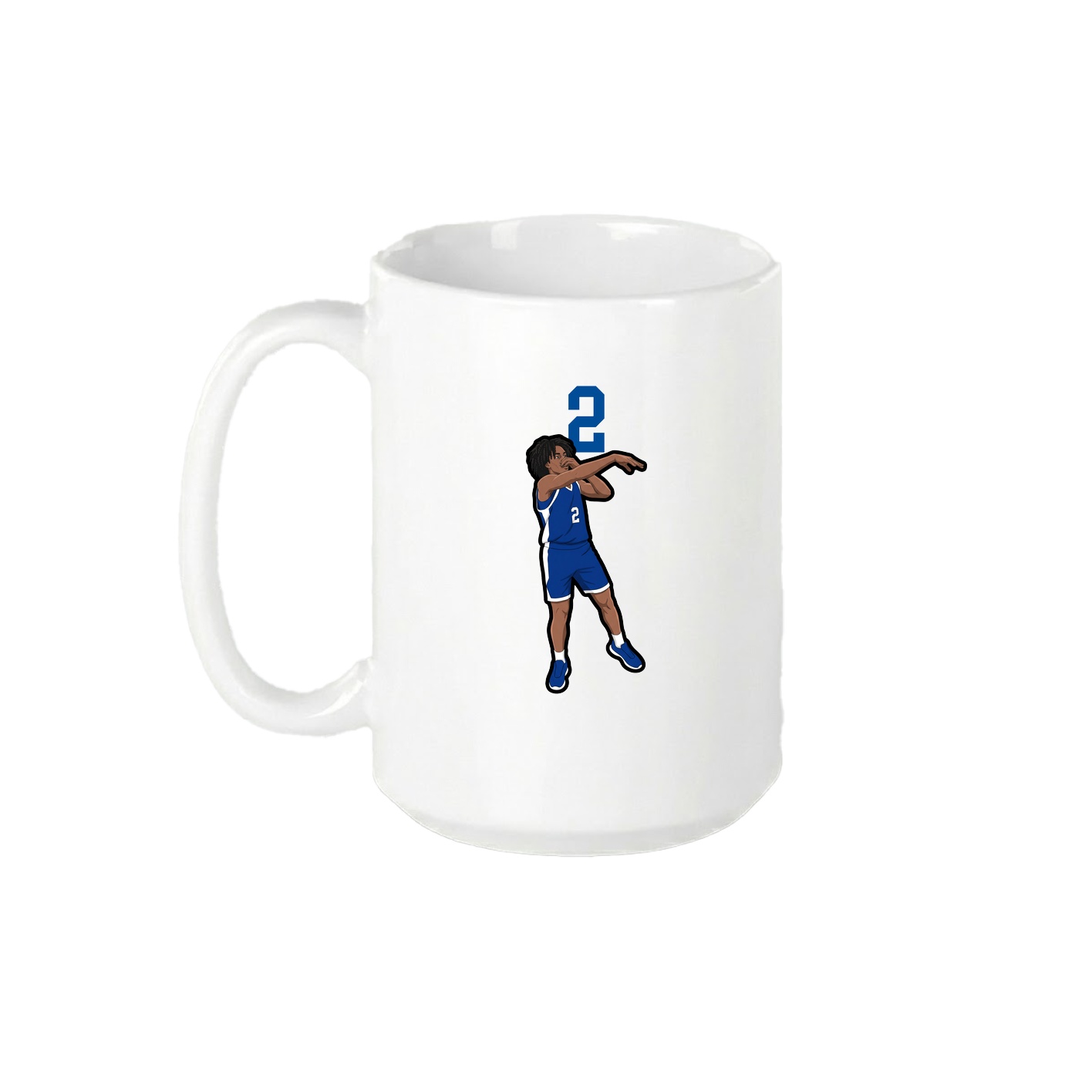 15oz Coffee Mug — Number Top in White