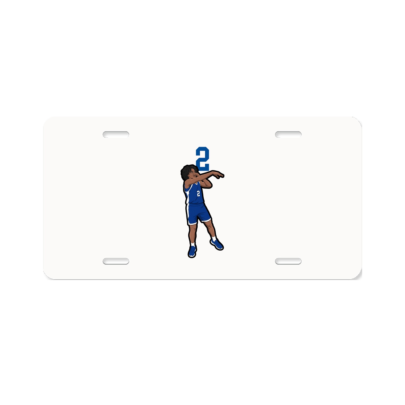 License Plate — Number Top in Classic