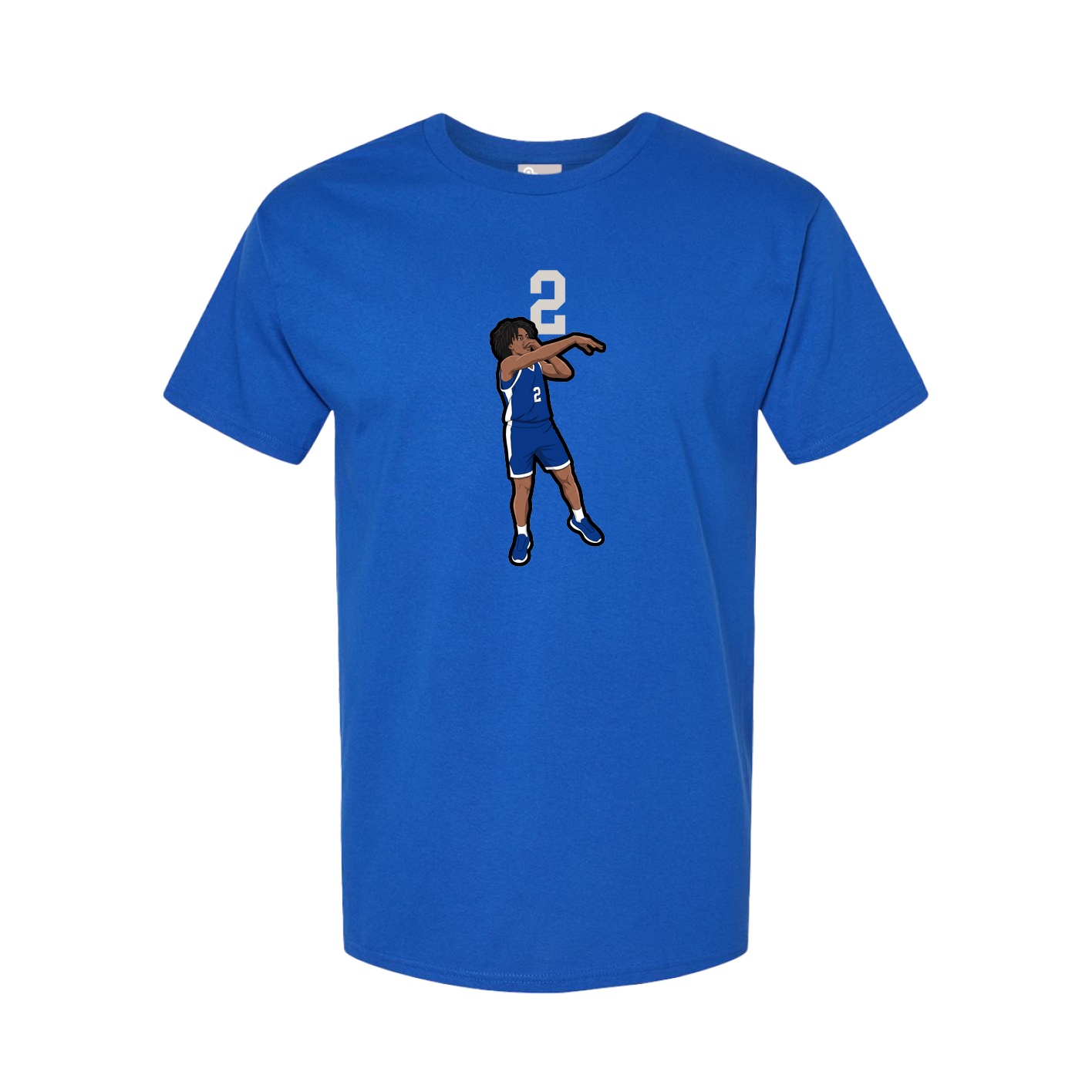 Youth Tee — Number Top in Royal