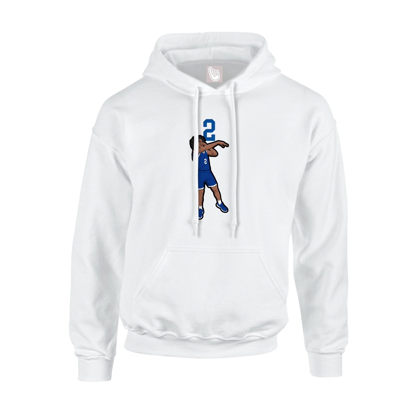 Hoodie — Number Top in White