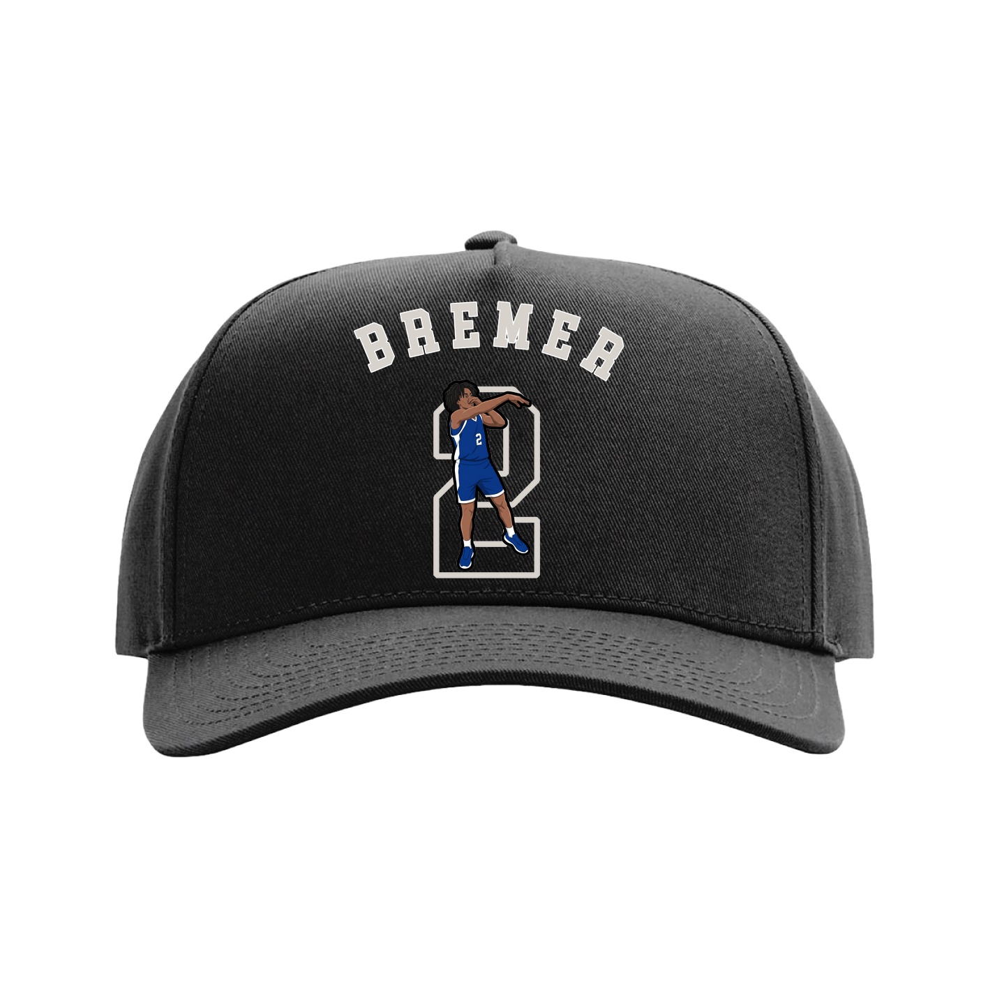 Full Fabric Five-Panel Champ Cap — Shirsey Arch in Black