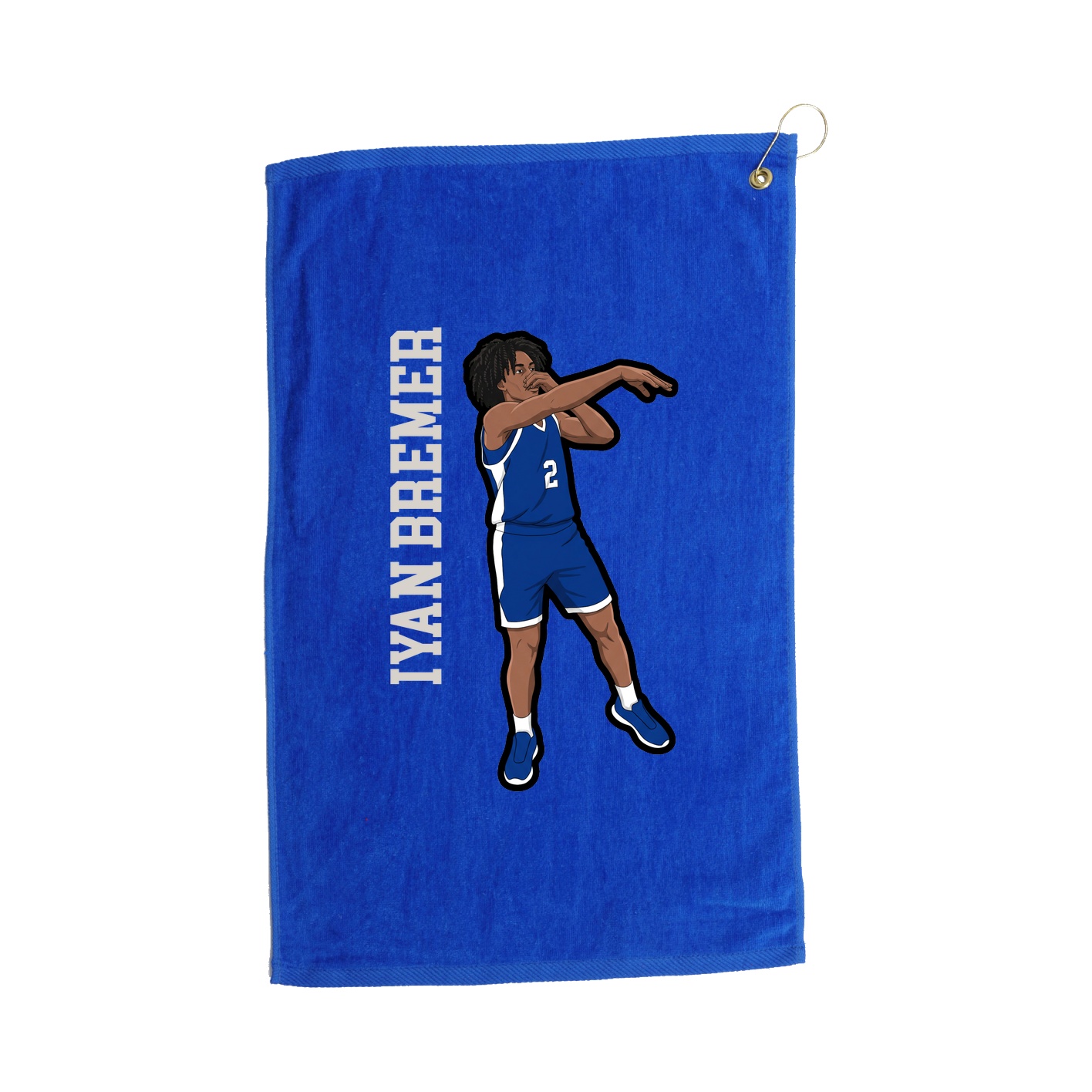 Golf Towel — Name Vertical in Royal