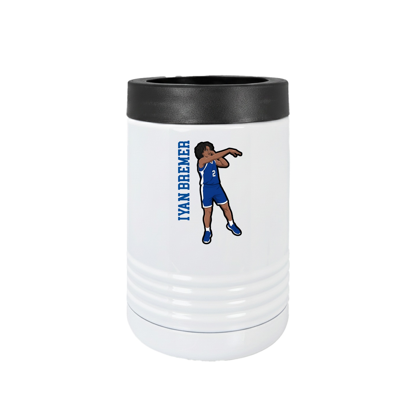 Beverage Holder — Name Vertical in White